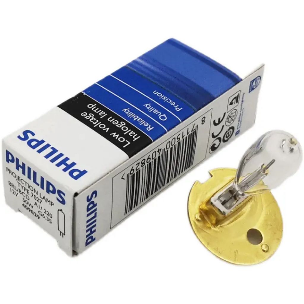 Philips 12V 50W Piringan Type 7027 Slitlamp Snellen Chart Topcon Halogen Lampu Alkes