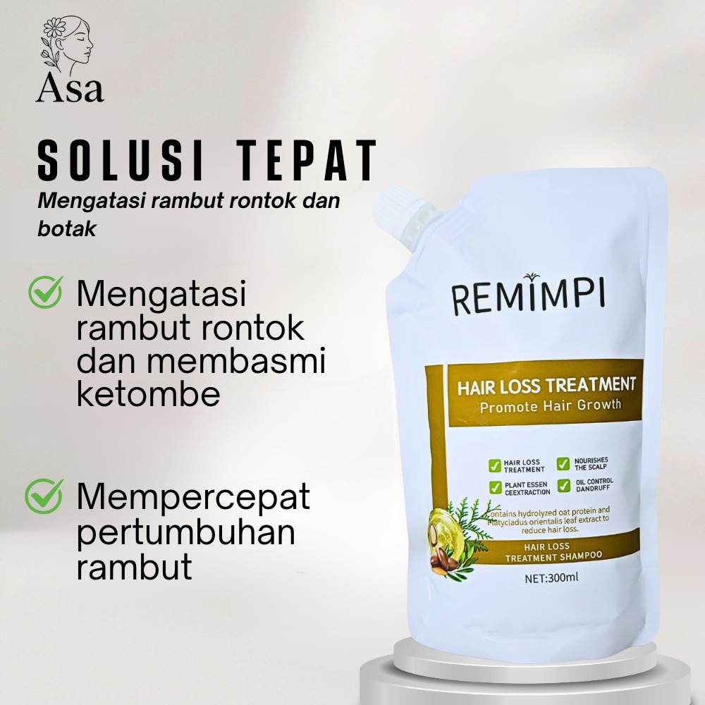 REMIMPI Hair Loss Treatment Shampoo Remimpi Original Shampo Anti Ketombe dan Penumbuh Rambut