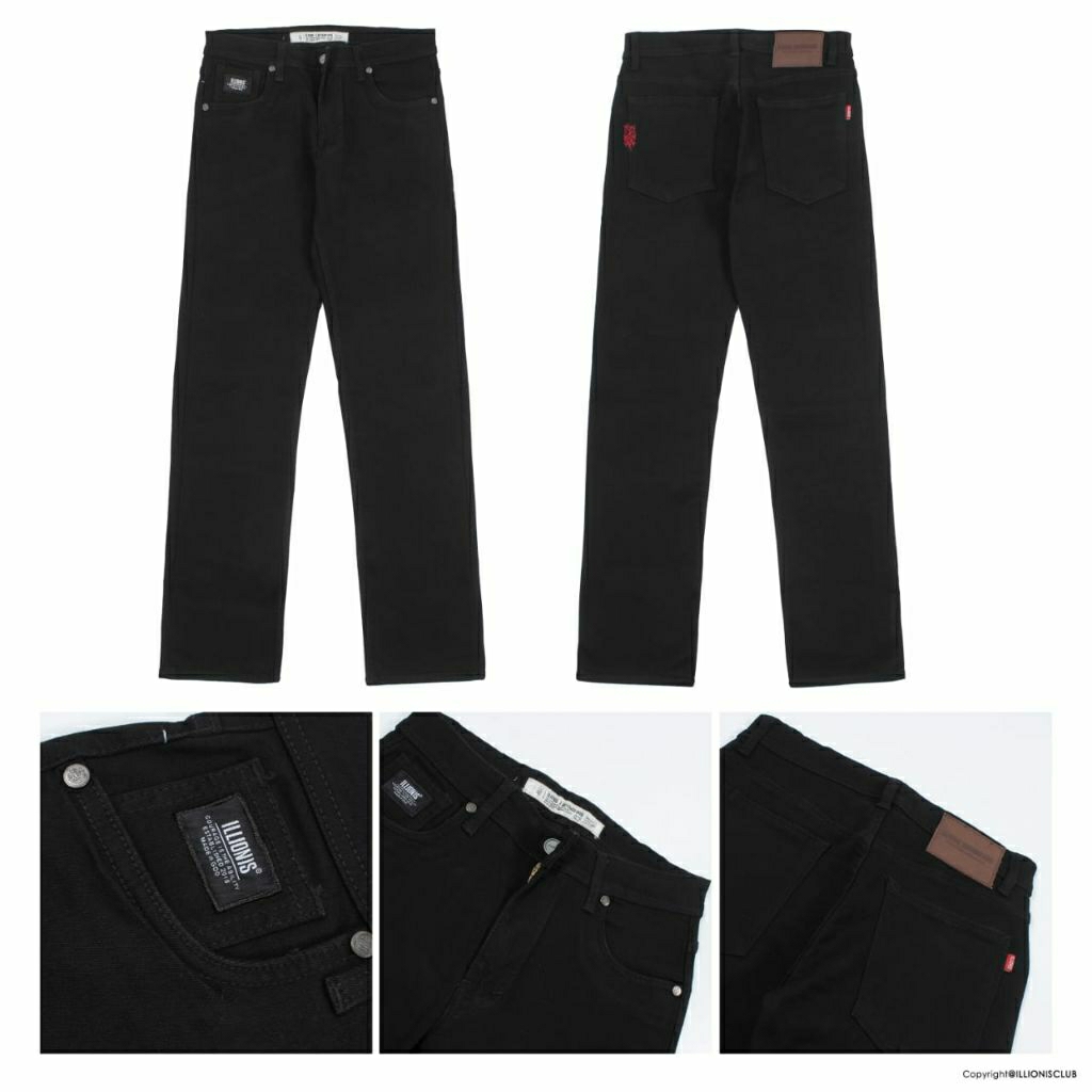 Celana Softjeans Hitam Celana Denim Pria Celana Distro Premium Original Brand ILLIONIS REBEL