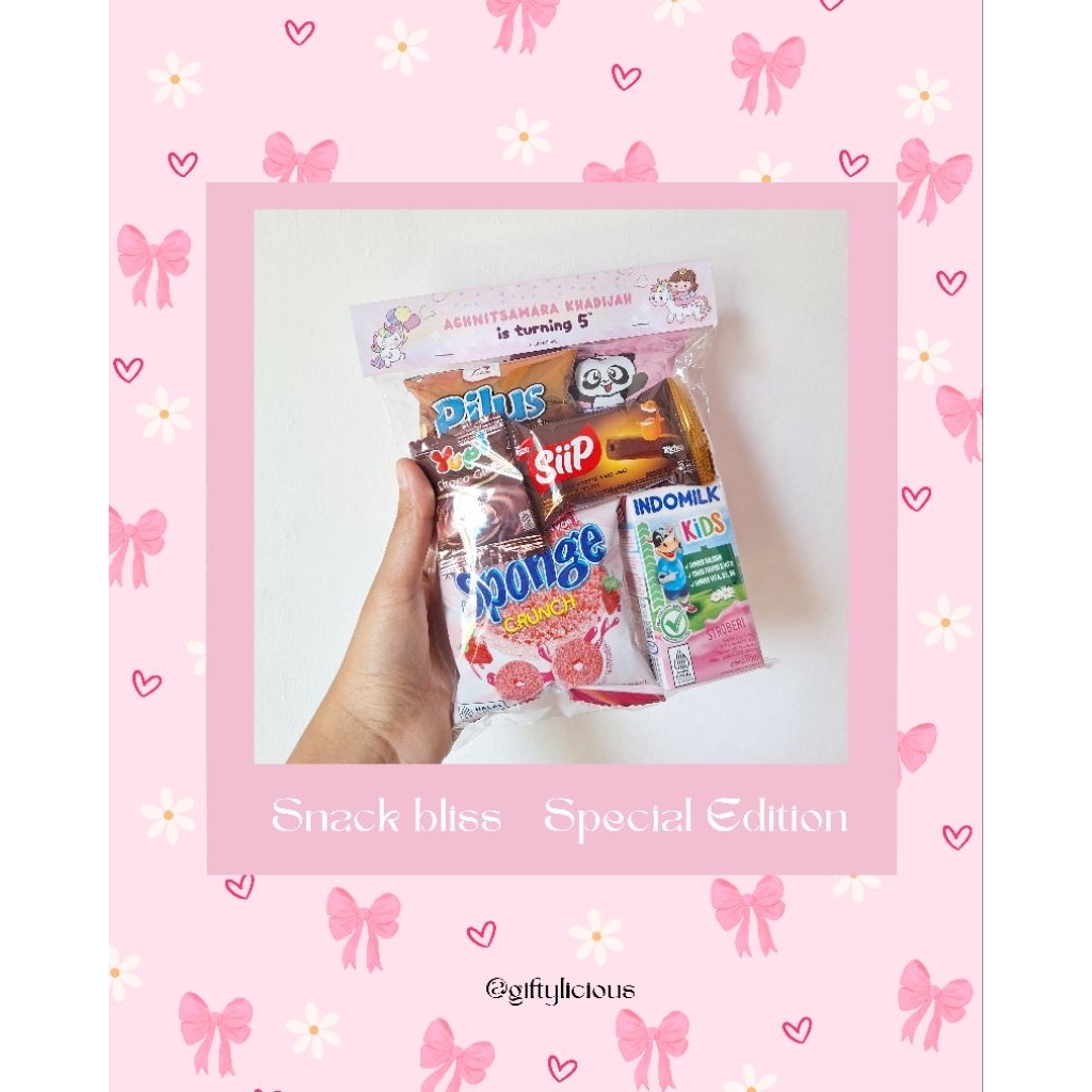 

Snack Gift Murah - Snack Bliss Special Edition | Hadiah ulangtahun, syukuran, perpisahan, doorprize, wisuda | Snack Gift Murah