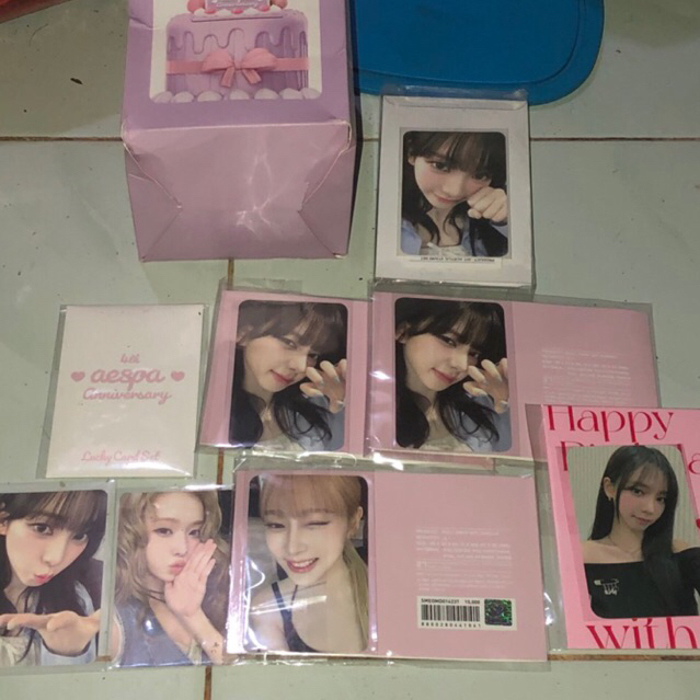 READY STOCK MD ANNIVERSARY 4TH AESPA ACRYLIC. LUCKYCARD DOLL PROP PARTY PHOTOCARD WINTER NINGNING GI