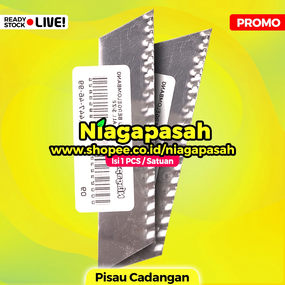 Pisau Cadangan Bergelombang Satuan Untuk Pengiris Keripik