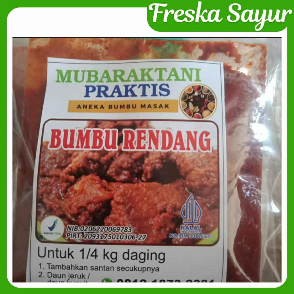 

Bumbu Giling Matang Rendang Mubaraktani 1 Bungkus