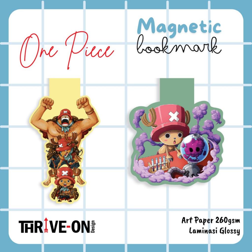 

Magnetic Bookmark / Pembatas Buku Magnet One Piece Chopper