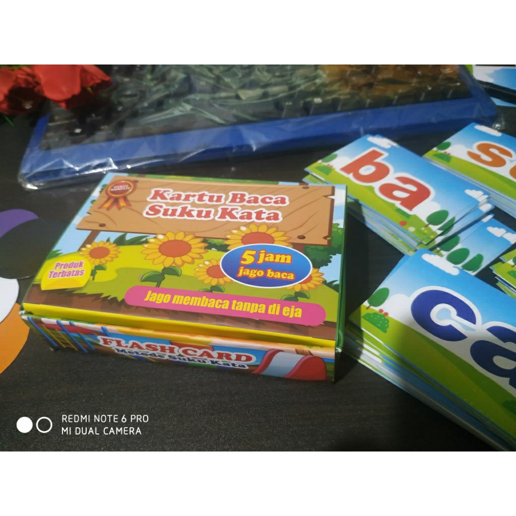 Flash card edukasi anak kartu huruf untuk belajar baca
