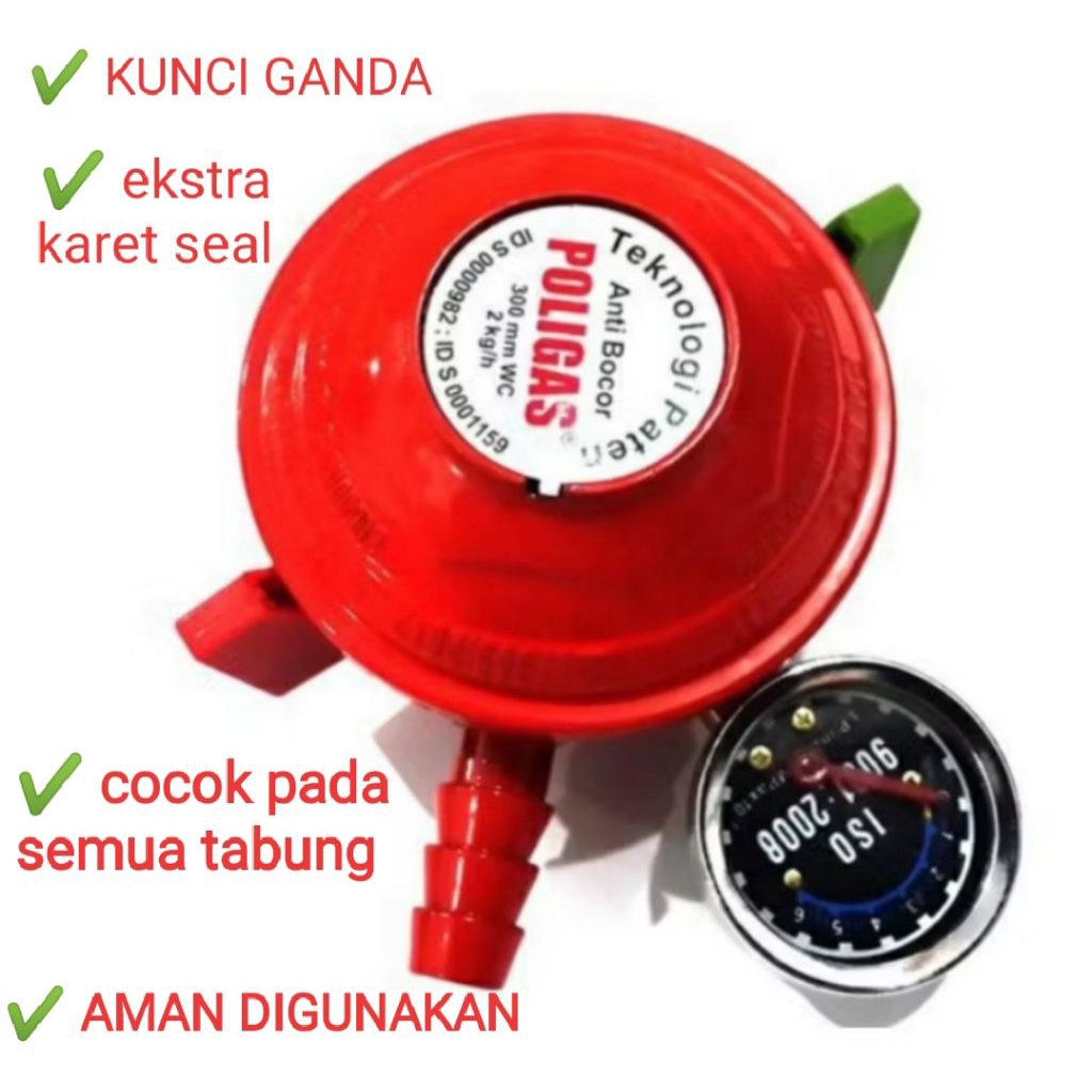 DOUBLE KUNCI.. poligas regulator gas
