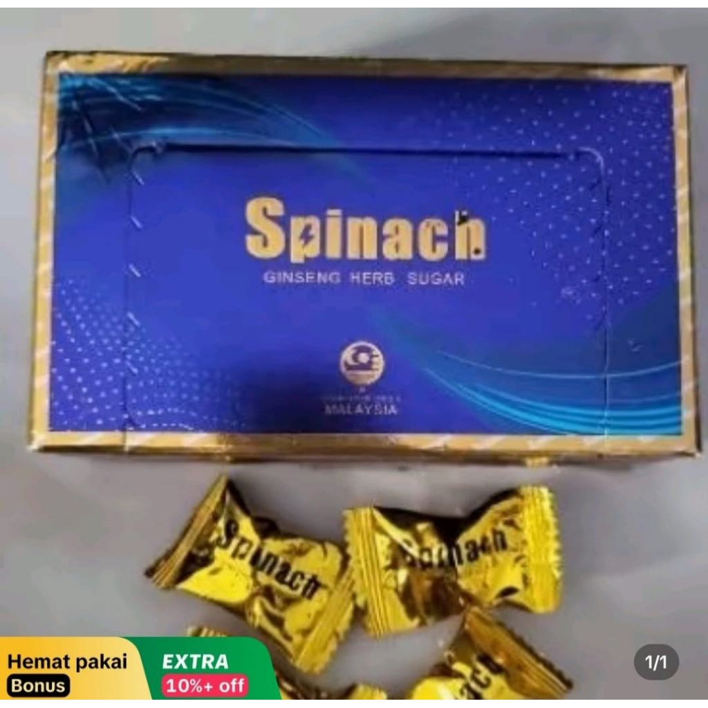 

Spinach Candy Herbal candy Turkey Ori 100% 20 Biji