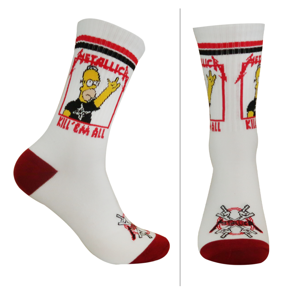 STFU Kaos Kaki Oldschool Skate Motif Band Metal-lica