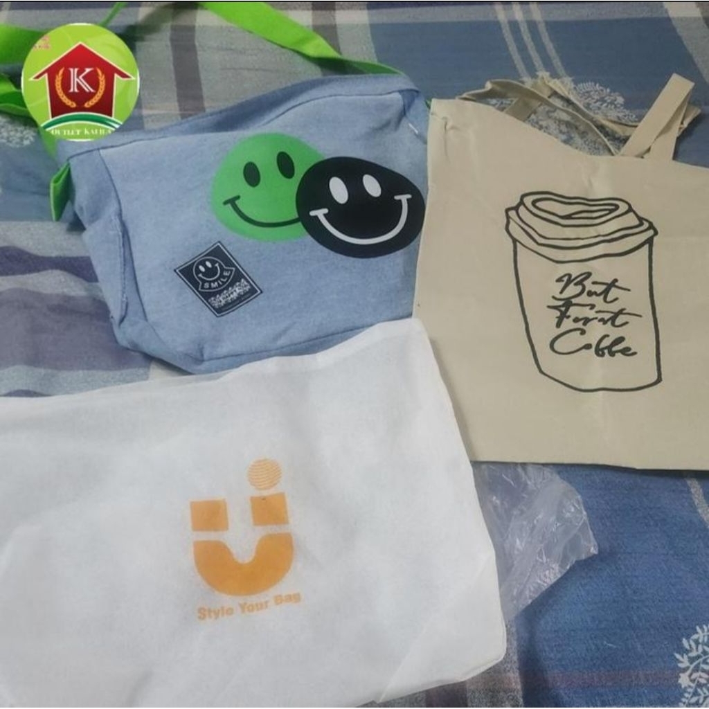 preloved tas selempang bahan jeans gratis tas bahan