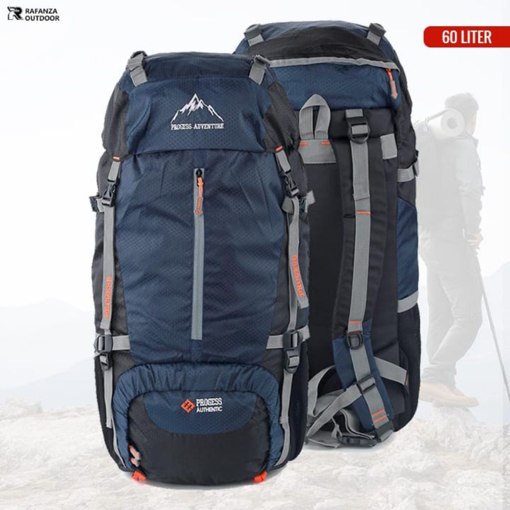 Tas Gunung 60L Pria - Caril bag Proses free Raincover