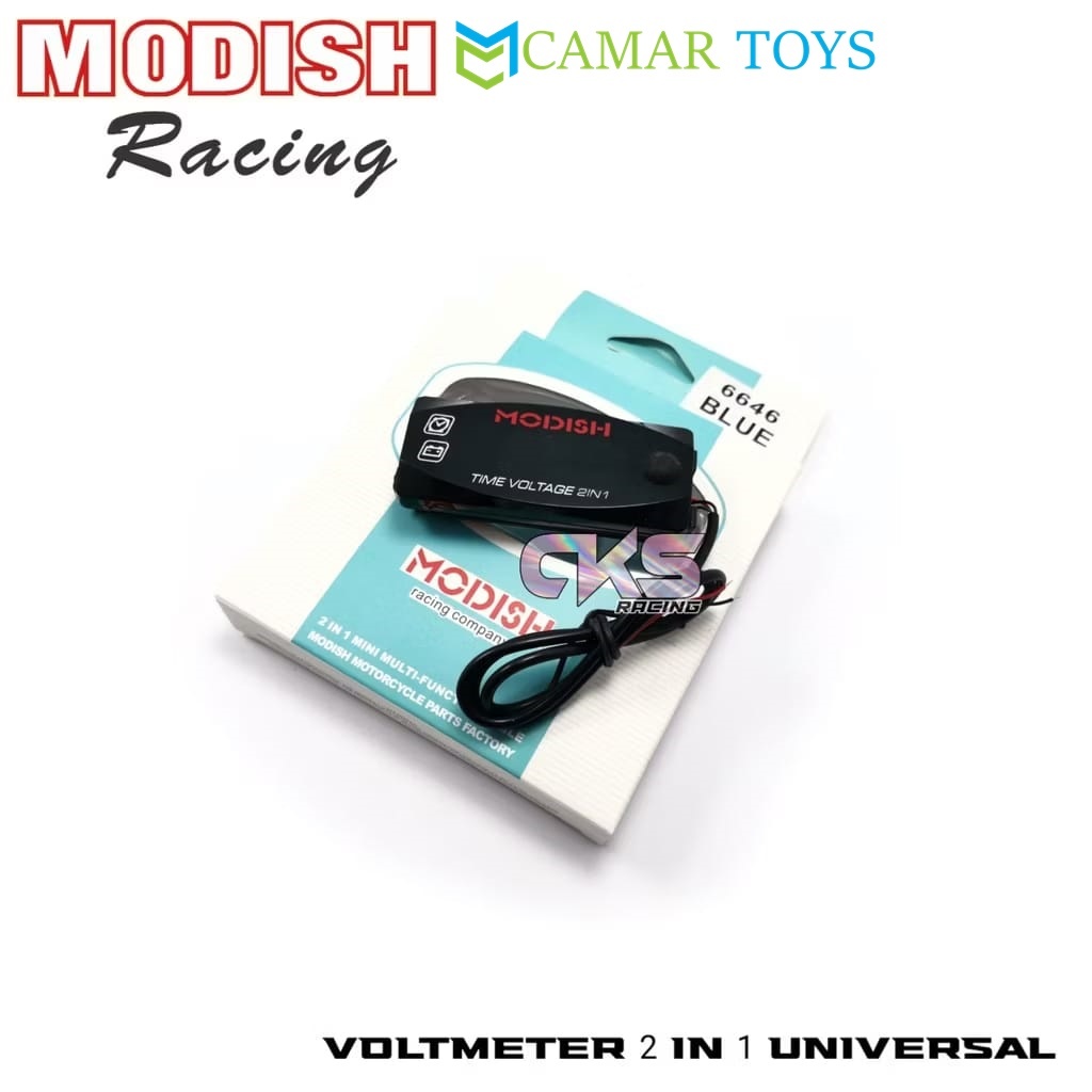 Voltmeter Motor Dan Jam Digital 2 In 1 Voltmeter Amper Aki Jam Digital