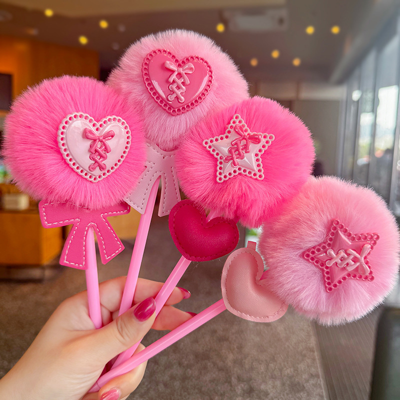 

PULPEN PENA AESTHETIC TEMA PINK BALL BAHAN BULU IMPORT PREMIUM