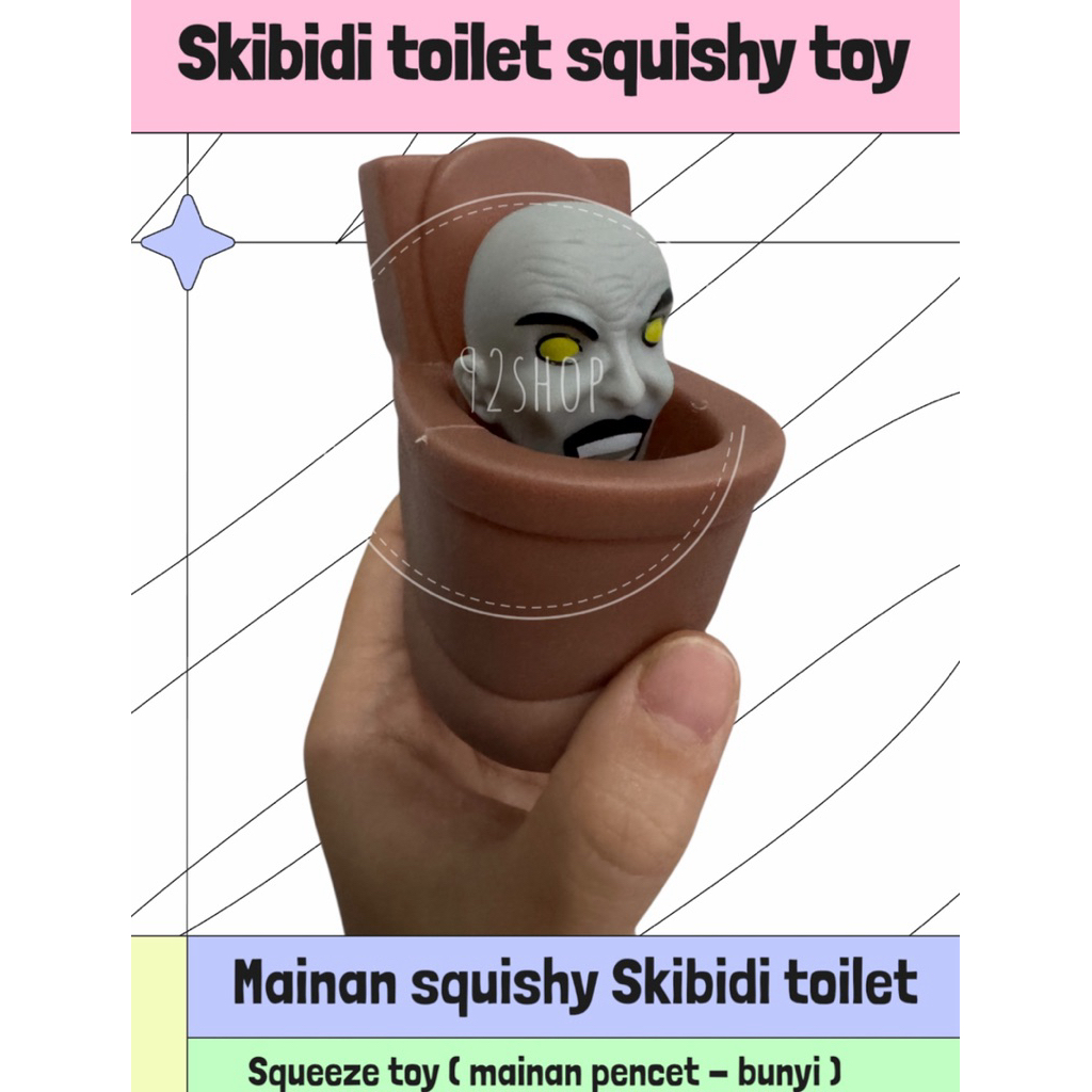 Mainan squishy skibidi toilet pencet bunyi | mainan skibidi toilet decompress toys | squeeze toy ski