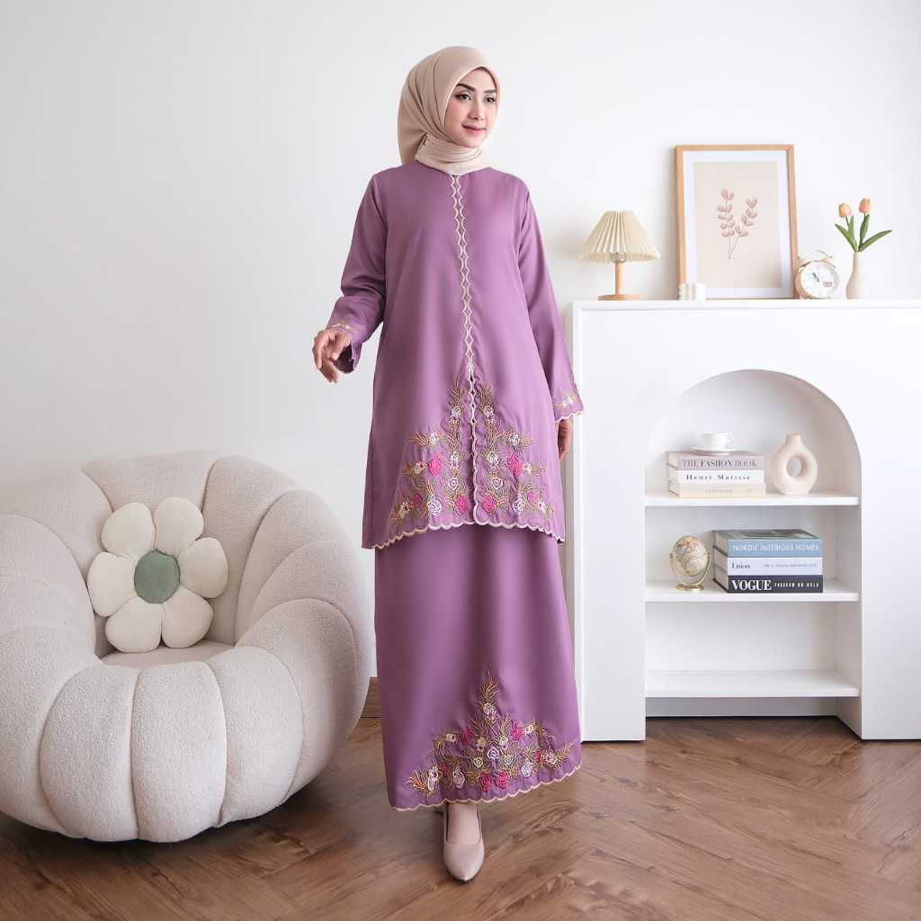 N2fashion - setelan rok kurung melayu bhan toyobo premium bordir marapi mato aia