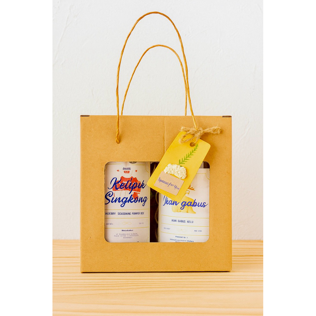 

BOX HAMPERS free hang tag ucapan (Hanya Box Saja) muat dua toples