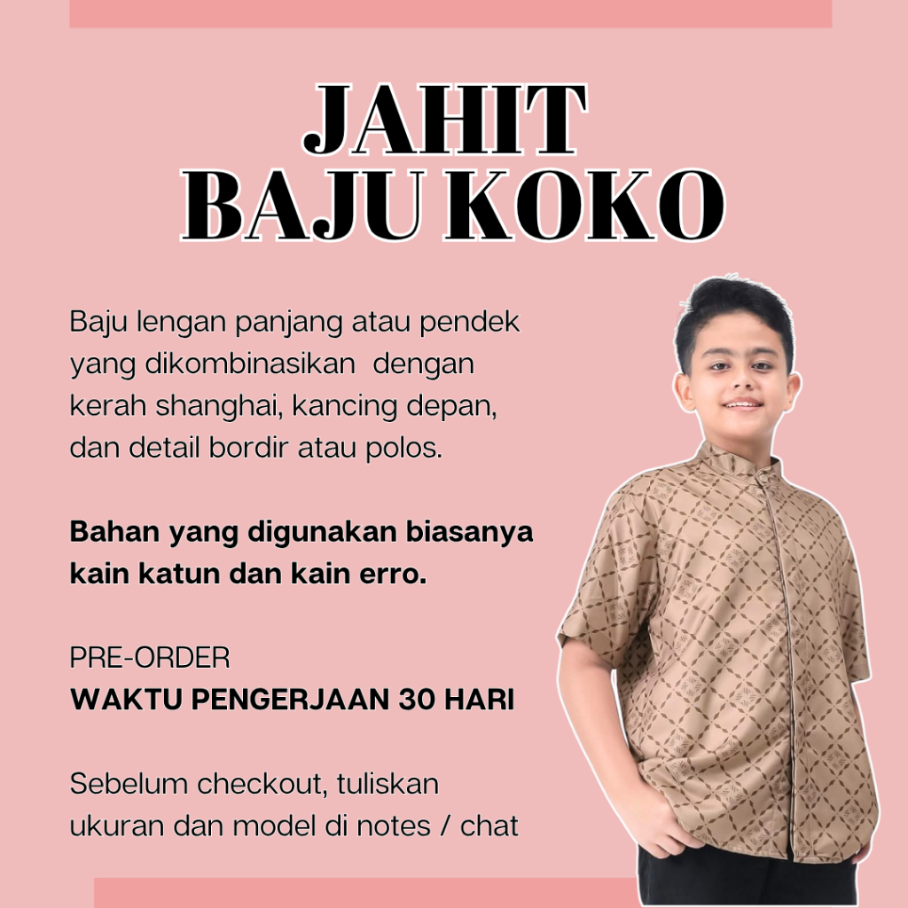 JASA JAHIT KEMEJA DAN BAJU KOKO