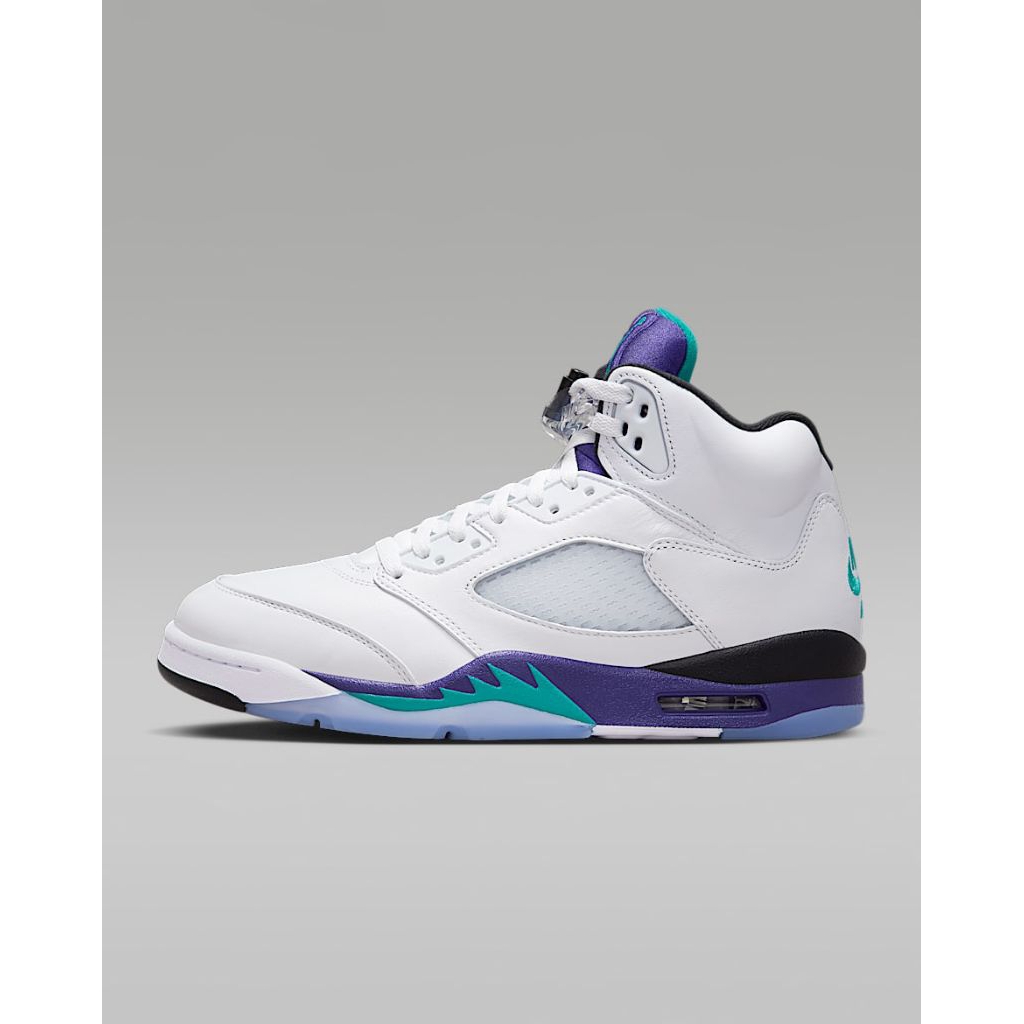 Nike Air Jordan 5 Retro Sneakers White Grape Ice Black Original