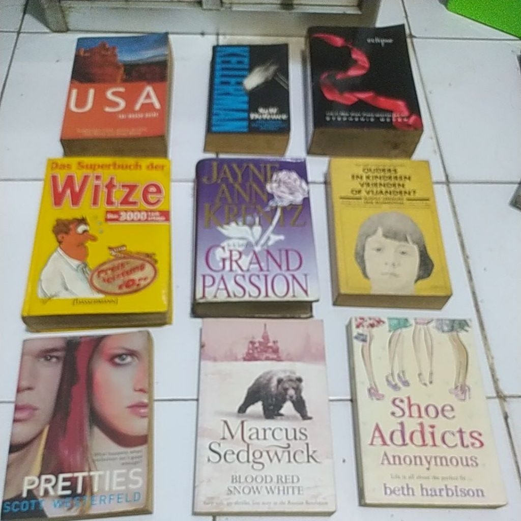 Novel import USA the rough guide. Self defence Kellerman. Eelipse- Stephanie Meyer. Das superbuch wi