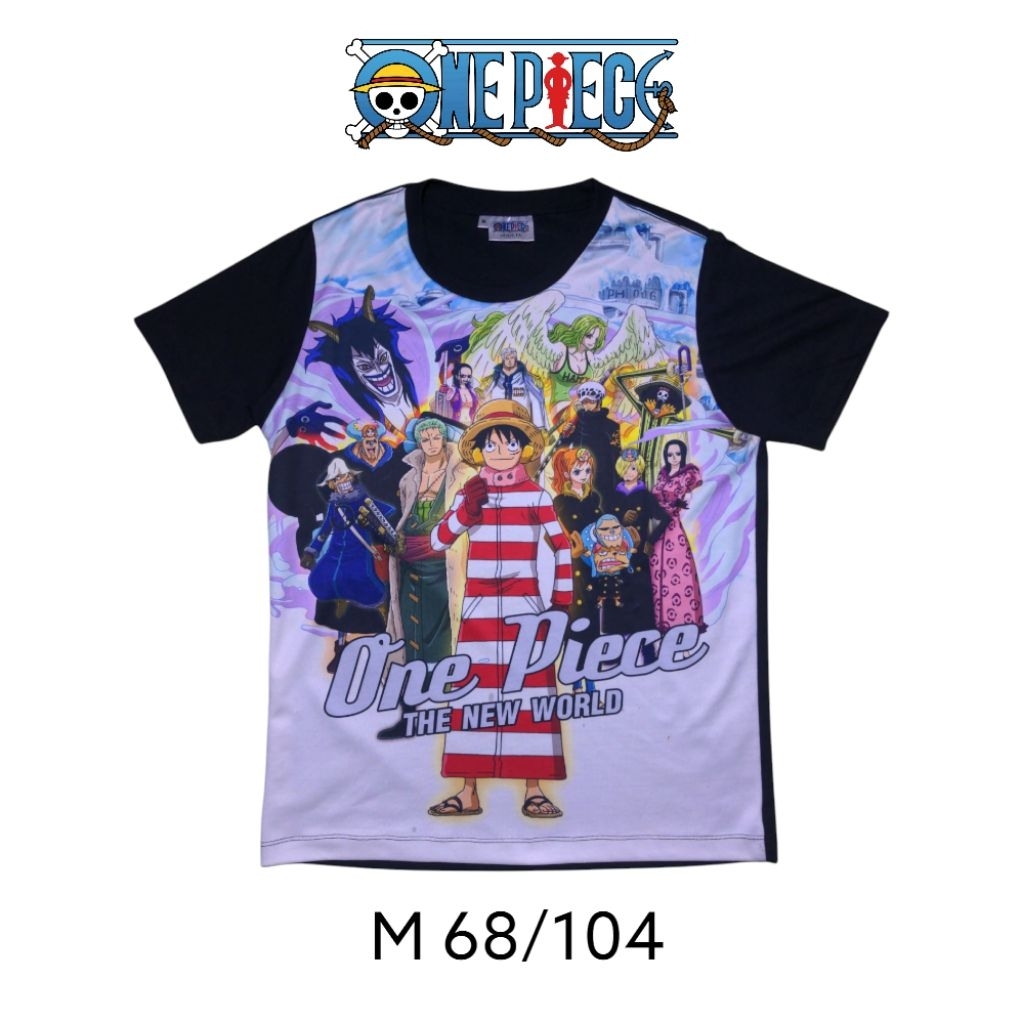 One Piece Official Merchandise T-shirt Original kaos anime Jepang Luffy Zoro Naomi full team size M