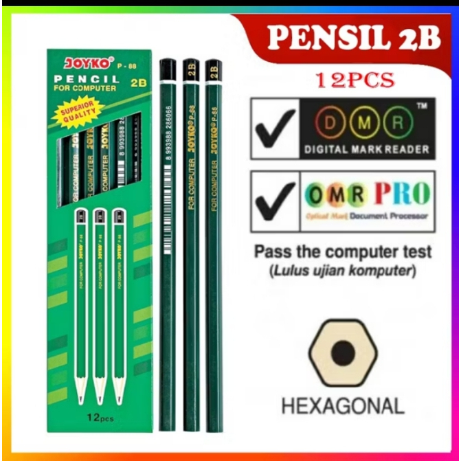 

Pensil Joyko P 88 2B Pensil Ujian Hexagonal