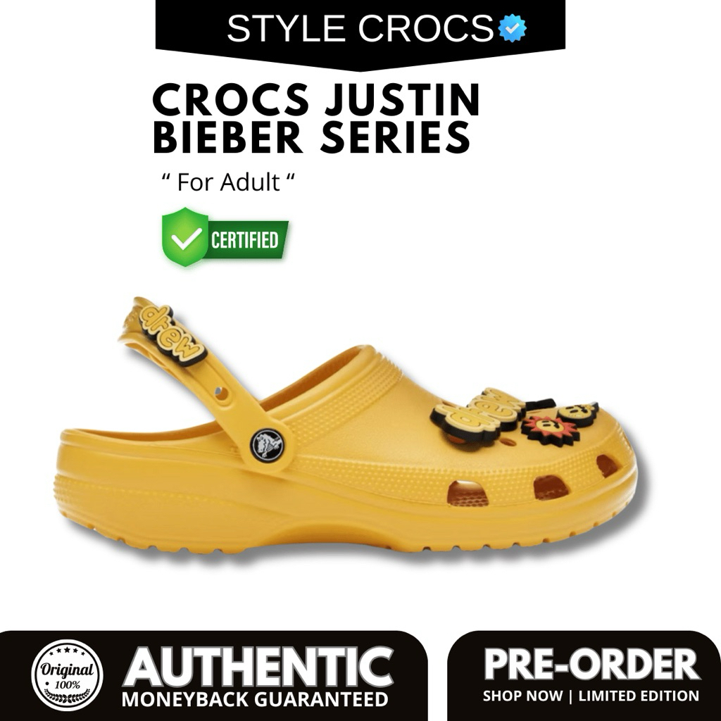 CROCS JUSTIN BIEBER SERIES 100% ORIGINAL UNISEX