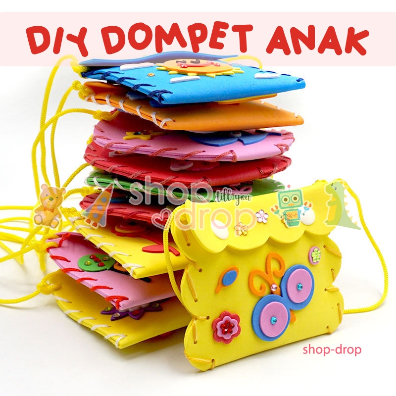DIY Dompet Eva Anak - DIY Menjahit Dompet Anak - DIY Dompet Kecil Selempang Anak - Dompet Flanel