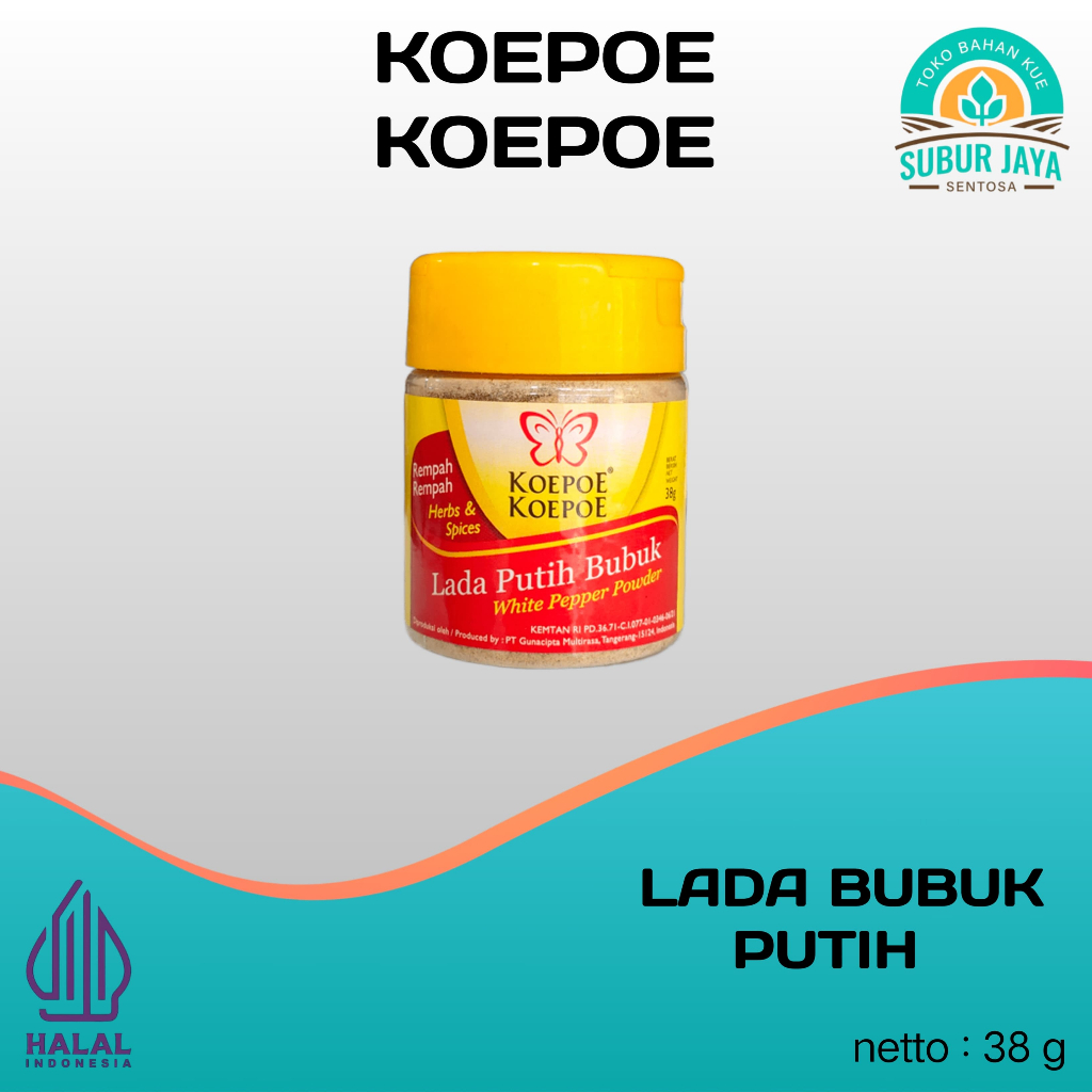 

KOEPOE KOEPOE LADA PUTIH BUBUK 38 GR / Lada Putih Bubuk Koepoe Koepoe