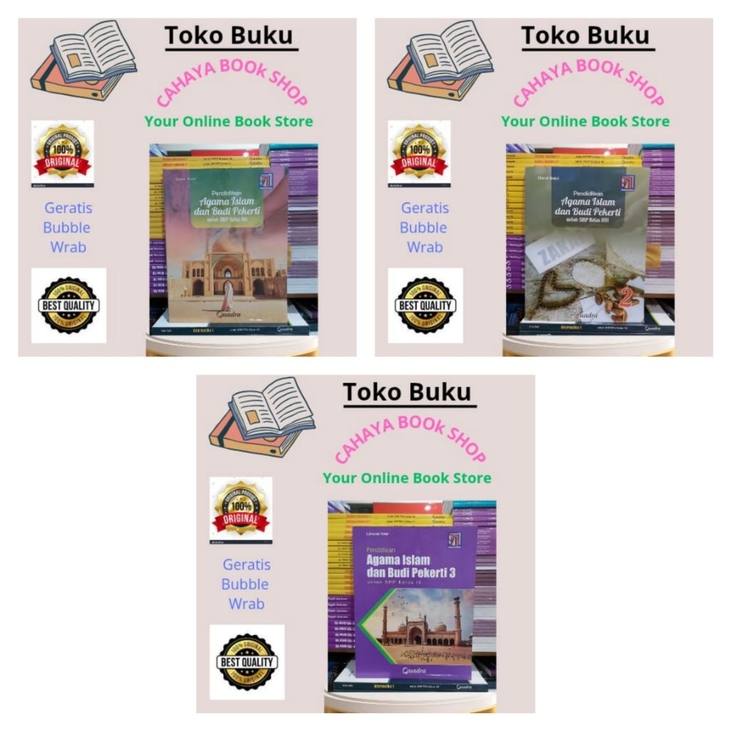 Buku Pendidikan Agama Islam Kelas 7,8,9 SMP Kurikulum Merdeka Quadra