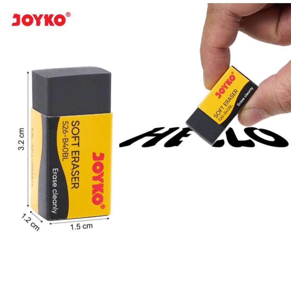 

penghapus eraser pensil joyko 526-B40BL hitam kecil