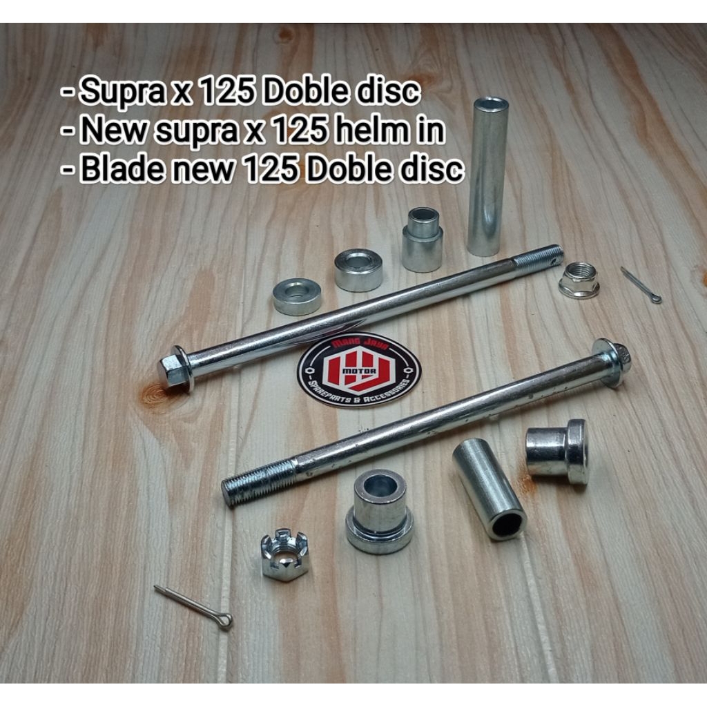 SET AS RODA DEPAN BELAKANG SUPRA X 125 HELM IN BLADE NEW DOUBLE DISC PLUS BOSH TROMOL RODA DEPAN BEL