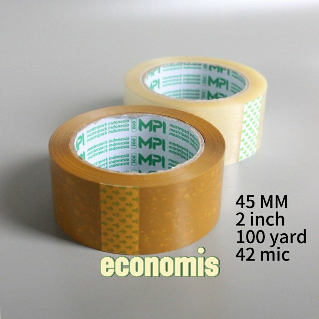 

Lakban bening/Lakban coklat MPI 100 yard 45 MM ECO