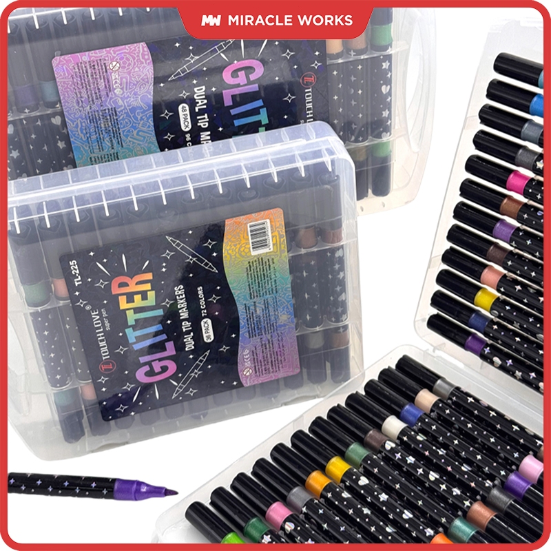 

MW Set Pena Glitter Dual-tip 24/48/72/96 Warna