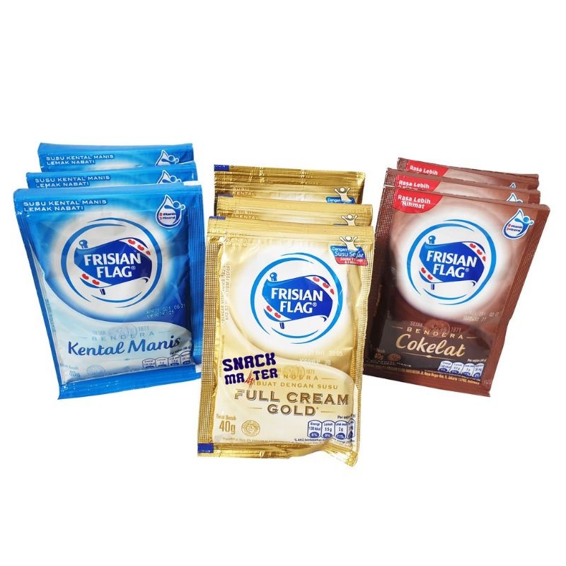

[oddsolshop] pekanbaru/Frisian Flag Bendera 40GR SKM Full Cream Krimer Gold Kental Manis Cokelat