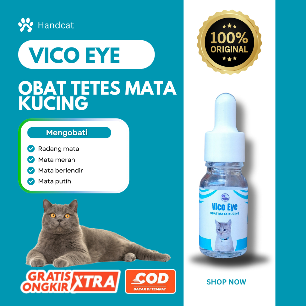 Vico Eye Obat Mata Kucing & Kitten | Obat Infeksi, Iritasi, Belekan, Bernanah, Jamur Pada Mata Kucin