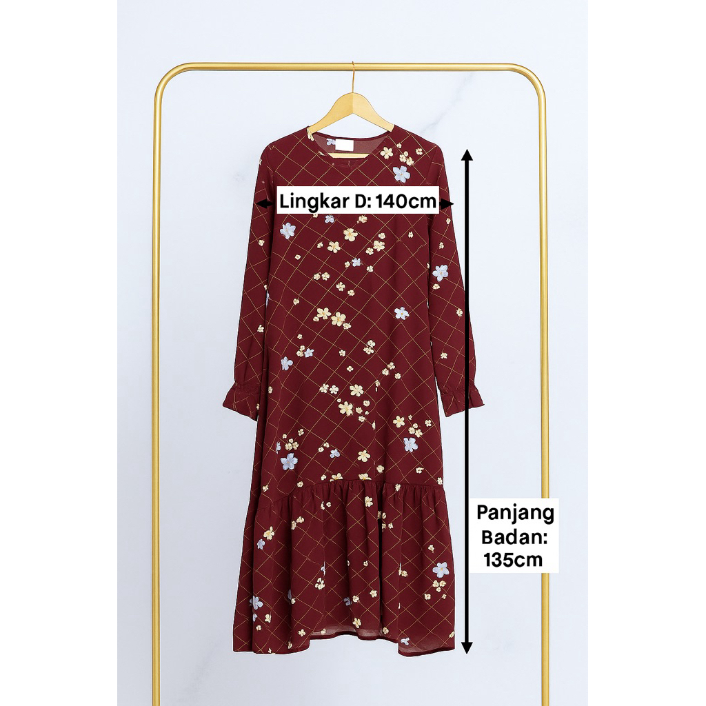 DASTER JUMBO LD 140 | DRESS JUMBO BAHAN RAYON | DASTER BUSUI | DASTER BUMIL | DASTER KEKINIAN | BAJU