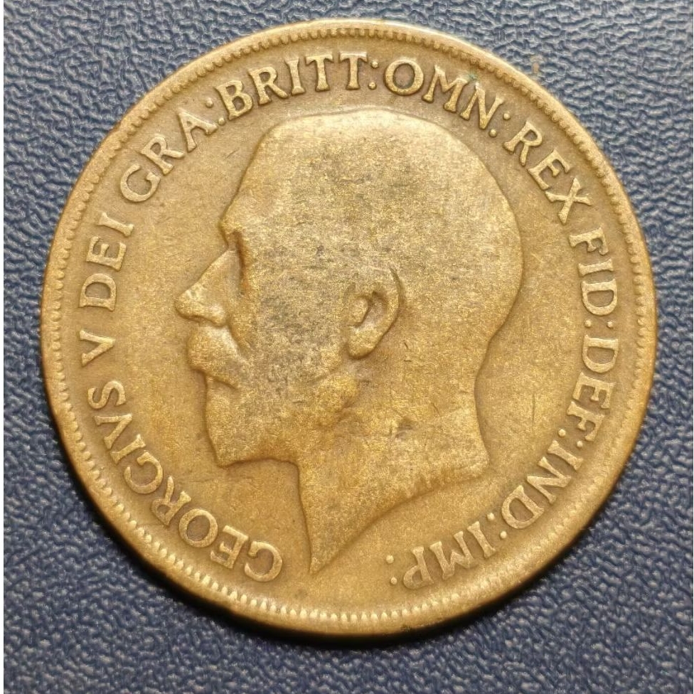 Koleksi Koin United kingdom 1 Penny George V Tahun 1916