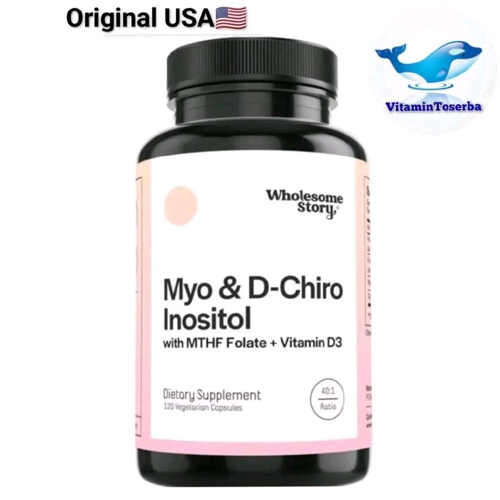 Wholesome Story Myo & D-Chiro Inositol with MTMF Folat + Vitamin D3 120 Vegetarian Capsules - Myo In