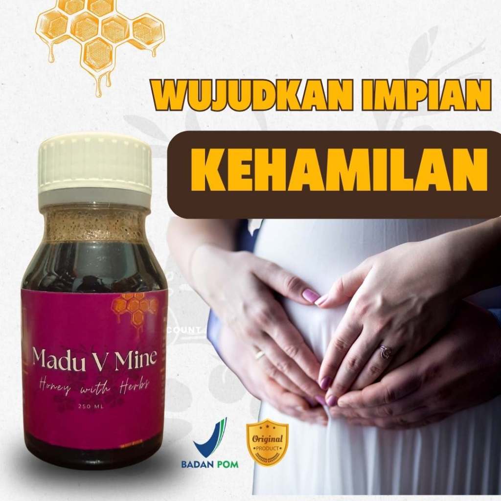 

Madu V Mine Honey with Herbs 250 ML Promil Cepat Hamil Garis Dua