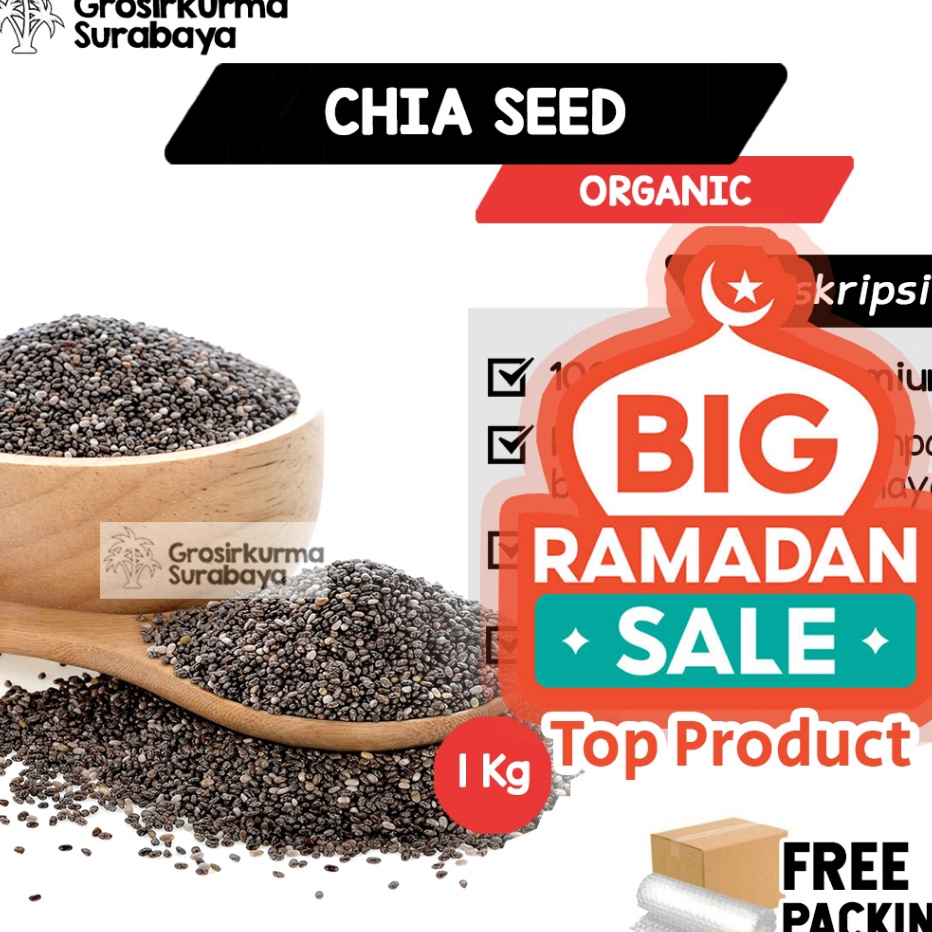

Bisa Cod Black CHIA SEED Premium 1kg Bagus Untuk Diet Sehat Ala JSR Antioksidan Dari Mexico Chiaseed Chiasee