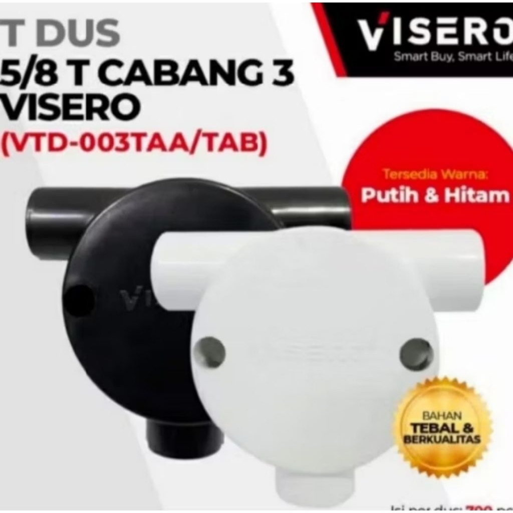 T DUS CABANG 3 BULAT BAUT 5/8 MM - VISERO