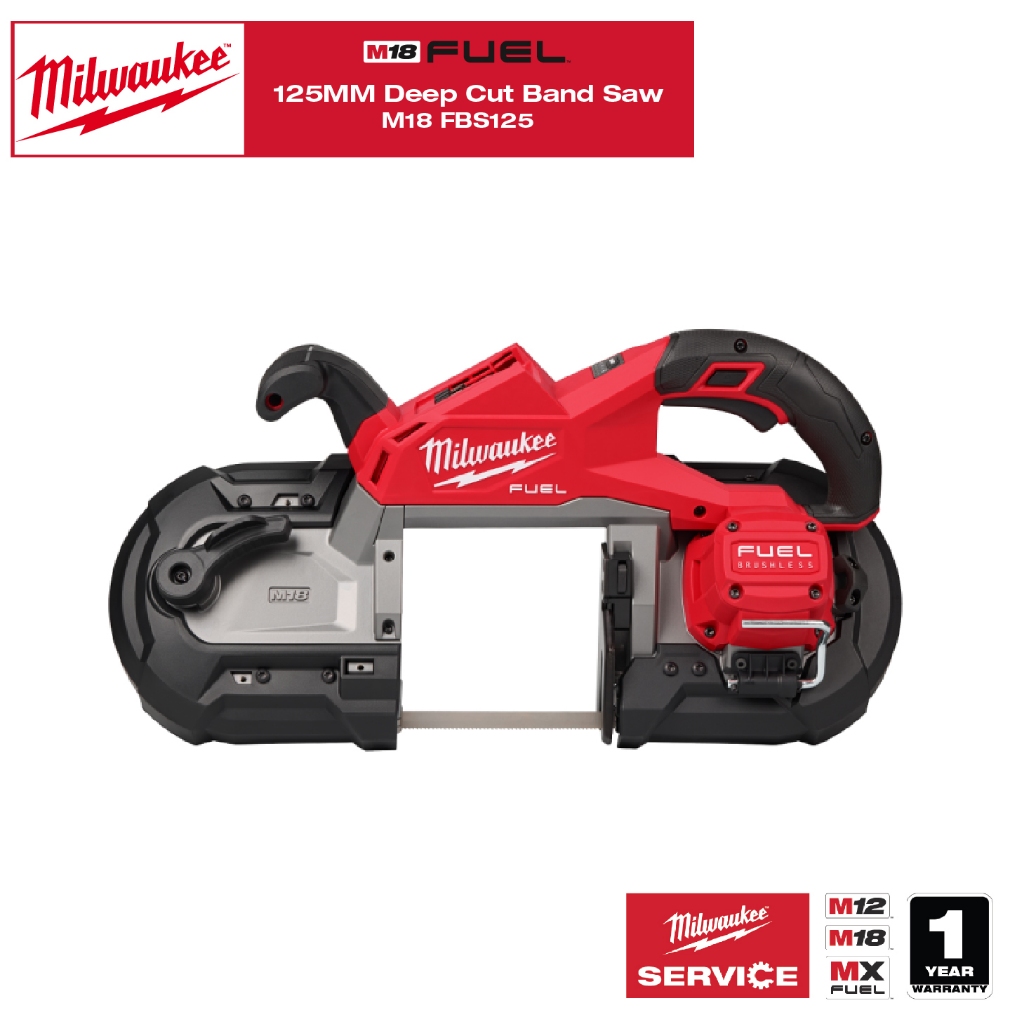 Milwaukee M18 FBS125 Deep Cut Bandsaw - Gergaji Pita Potong Dalam 12MM - Pertukangan Profesional (Ba
