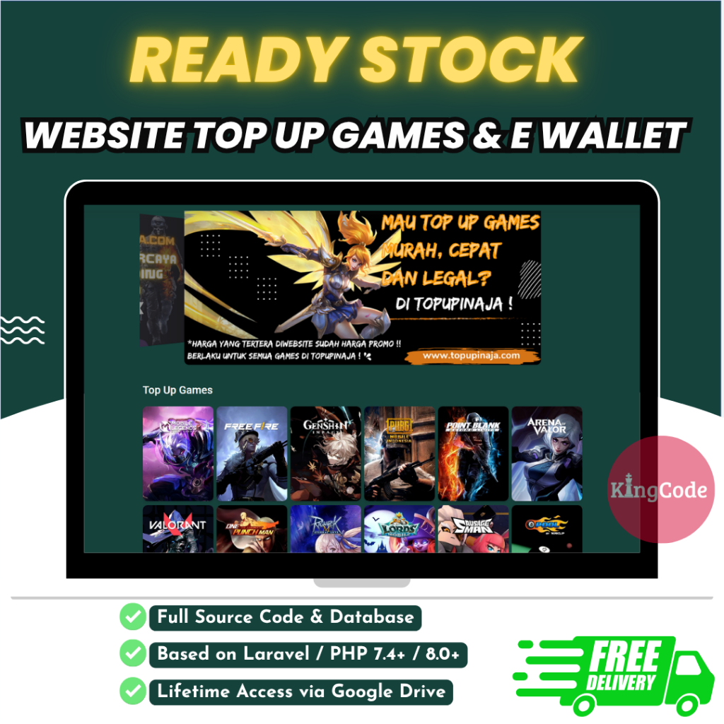 Source Code Website Top Up Games dan e-Wallet Siap Pakai