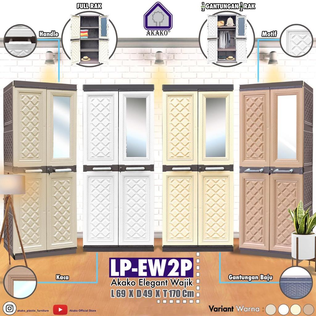 LEMARI 2 PINTU JUMBO AKAKO