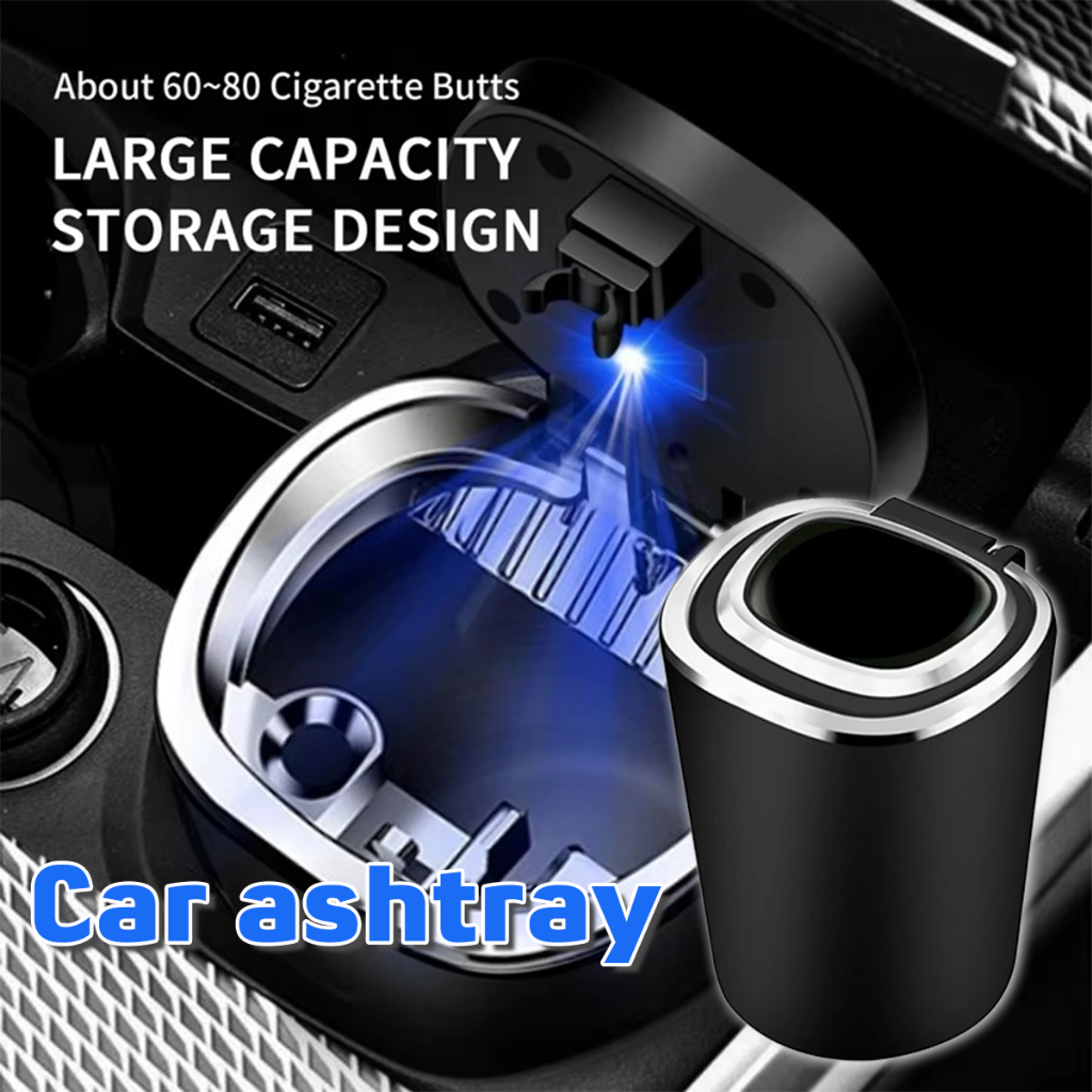 Portable Asbak Buat Di Mobil Asbak Mobil LED Light ABS Gantung Car Desain Keren Ventilasi Asbak Buat