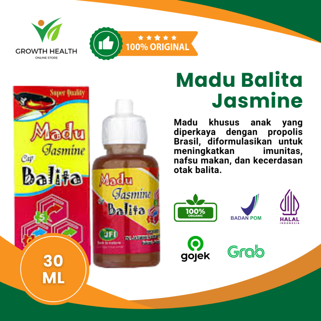 

Madu Balita Jasmine extra Propolis - Madu Anak plus Propolis