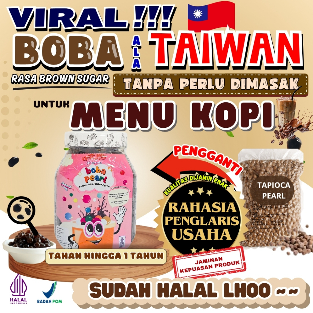 

BobaTapiocaPearlSiapSajiKombinasi DELIFRU Sirup Gula Aren Brown Sugar Syrup - Boba Pearl Brown Sugar 500 Gram | Cocok Untuk Semua Jenis Minuman