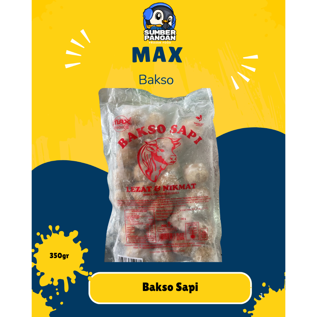 

Max Bakso Sapi 350gr/Bakso daging sapi