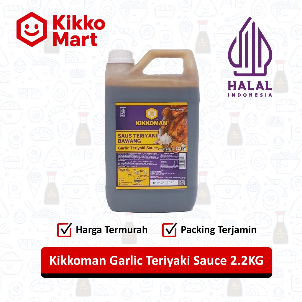 

Kikkoman Garlic Teriyaki Halal 2L / 2.2KG – Saus Teriyaki Bawang Putih Siap Pakai untuk Marinasi & Tumisan – Cocok untuk Rice Bowl, Ayam Bakar, dan Usaha Kuliner