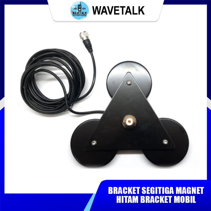 Bracket Magnet Antena Mobil Segitiga Hitam Black A1-131 4M Breket Segitiga Magnet