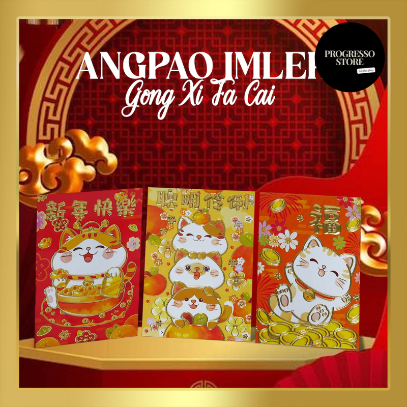 

ANGPAU IMLEK PENDEK ISI 6PCS /AMPLOP ANGPO KIONG HI TEMPAT UANG CHINA.CHINESE NEW YEAR IMPORT BERKUALITAS.PREMIUM TEBAL